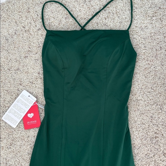 NWT JJs House Emerald Green Backless Dress Formal Prom size 6 221167 - Picture 6 of 7